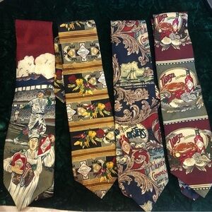 Set of 4 Vintage Ties from Tobasco